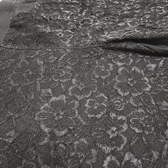 Black Lace Panels & Rhinestone Black Stretchy Pants - Picture 9 of 10